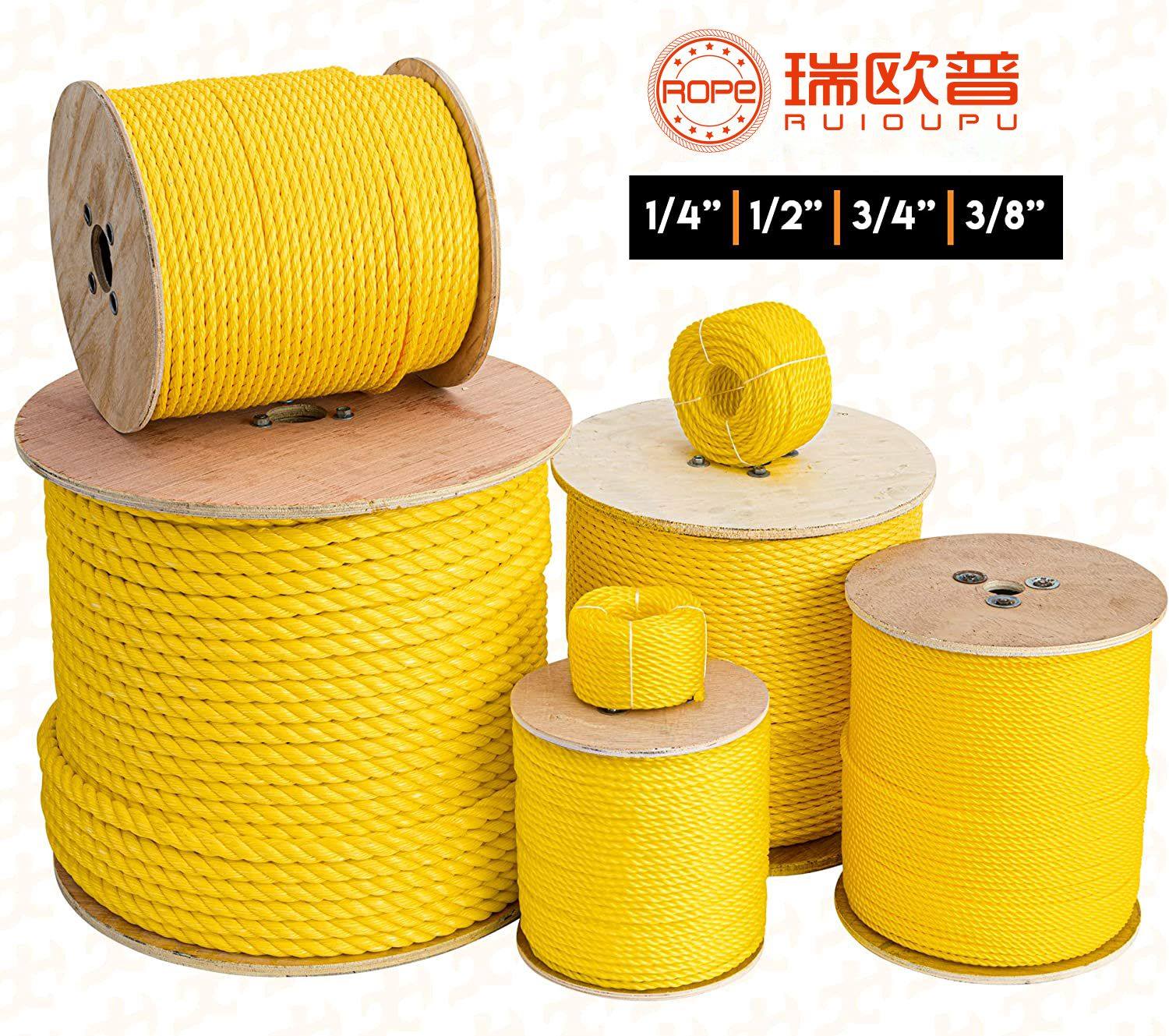 Polypropylene Mono 3 strands Twisted Rope Manufacture and Polypropylene  Mono 3 strands Twisted Rope Supplier in China